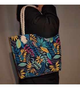 Rope Handle Bag - Teal And...