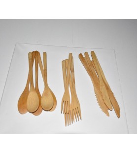 Cutlery Bamboo, spoon fork...